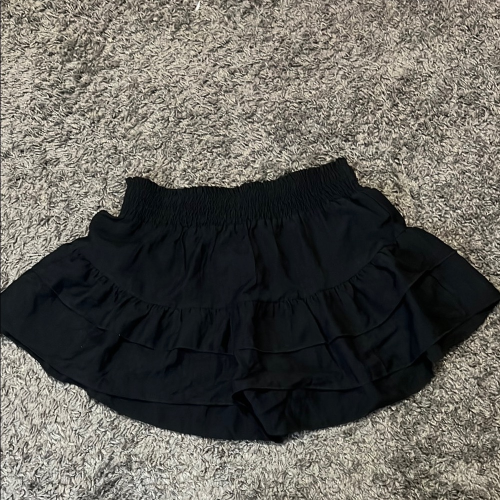 SHEIN Black Bubble Mini Skirt Tiered Cocktail